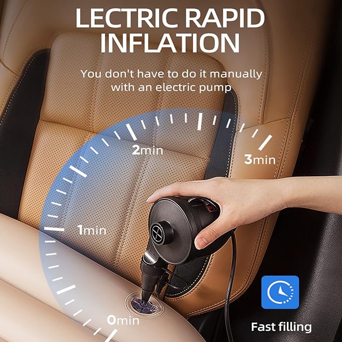 Car Bed Air Mat With Free Electric Pump